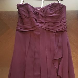 David's Bridal, Size 10, Plum Purple Bridesmaid Dress